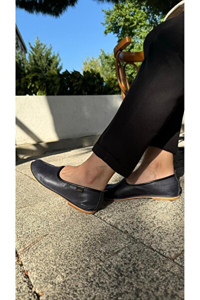 Akdam "%"100 Hakiki Deri Lacivert Babet Ayakkabı