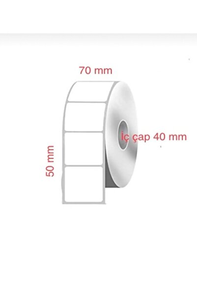 AYSAN ETİKET Etiket Boş Yapışkanlı Kuşe Etiket 70mmx50mm