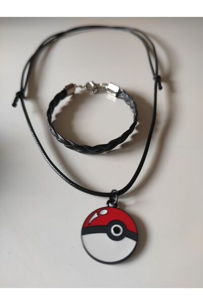 Esey Dizayn Poke Topu Pokemon Kolye ve Bileklik