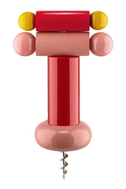 Alessi Ettore Sottsass Tirbüşon 18 Cm X 6 Cm Pembe