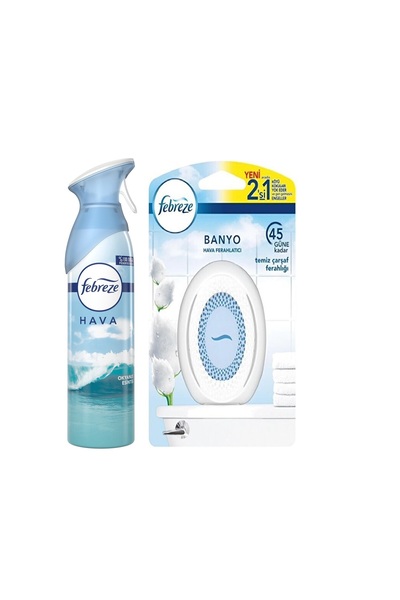 Febreze Hava Ferahlatıcı Sprey Oda Koku Okyanus 185 ml x 1 Adet Hava Temizley...
