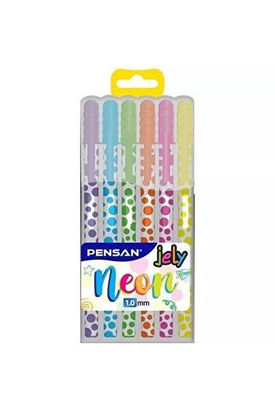Pensan Jely Neon Jel Kalem 6'lı
