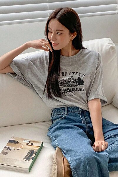 DAXİS Sportwear Company Γυναικείο μπλουζάκι Oversize με στάμπα