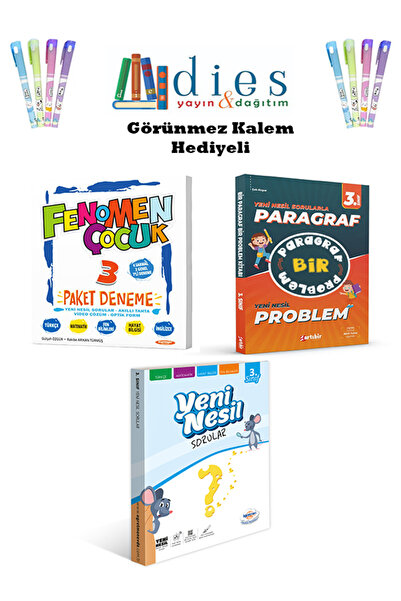 Fenomen Yayıncılık Fenomen 3. Sınıf Paket Deneme + Paragraf & Problem + Yeni ...