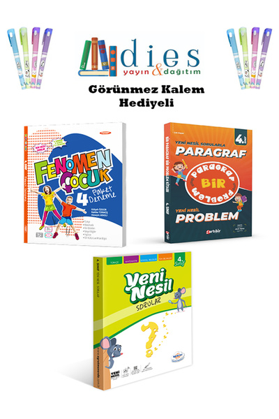 Fenomen Yayıncılık Fenomen 4. Sınıf Paket Deneme + Paragraf & Problem + Yeni ...