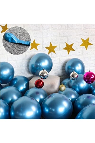 asöy بالون أزرق كروم مصقول مقاس 12 بوصة