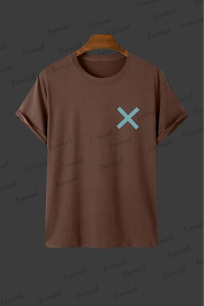 Evomind 1 T-shirt για αγορές 5 και άνω στο καλάθι - Unisex μπλουζάκι με στάμπα μπλε τριαντάφυλλο