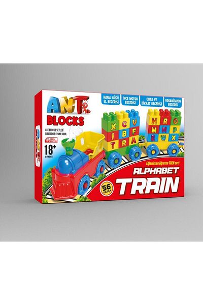Sole Fun Teaching Alphabet Train Blocks Set - 52 Pieces