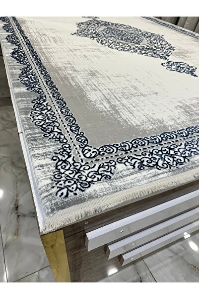 Armoni Mavi Salon Halısı Antialerjik Leke Tutmaz