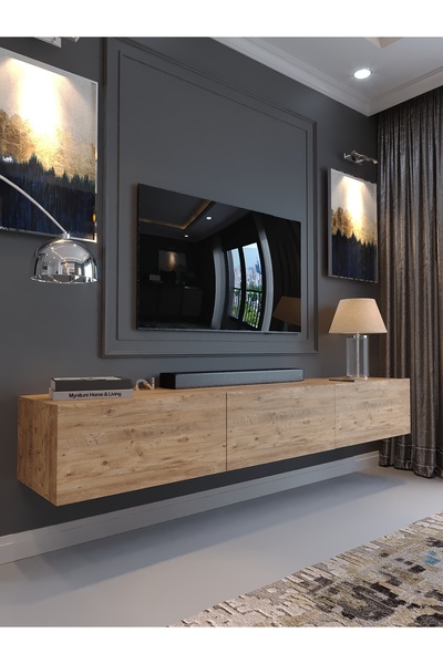 Myniture Home & Living Festival Tv Sehpası Dv-q17-6 Çam Minifiks Bağlantı Duv...