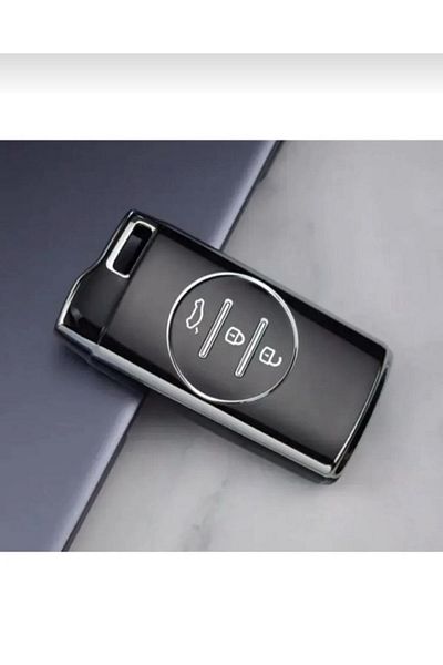 GMA KEYS Chery Tiggo 7 Pro Nano - Black Silver Silver Key Case 1st Quality
