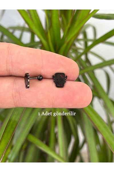 Karınca Piercing Frankenstein Skull Surgical Steel Tragus Ear Piercing