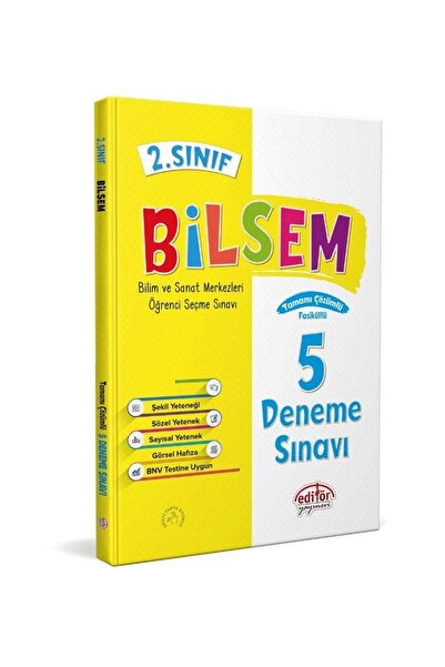 İndeks Akademi Yayıncılık 2. Sınıf Bilsem Hazırlık 5 Deneme Editör Yayınları