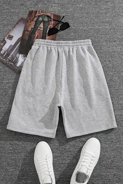 Harmandar Los Angeles Printed Grey Unisex Σορτς - Μονή Τσέπη Γυναικεία/Ανδρικά