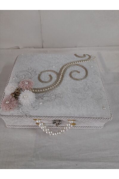 ÖzkınaEvi Gelin Damat Çeyiz Söz Çantasi Krem Renk