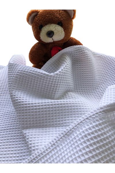 Kido Kidos Kido&Kidos Baby White Waffle Pike - 100% Cotton, Oeko-Tex Certified