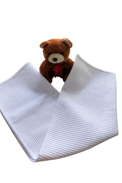 Kido Kidos Kido&Kidos Baby White Waffle Pike - 100% Cotton, Oeko-Tex Certified