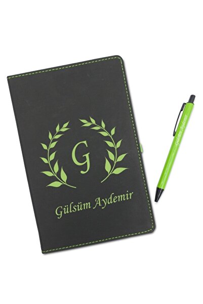 Gülay AVM Kişiye Özel Isim Baskılı Magic Ajanda Defter Suni Deri Tükenmez Kal...