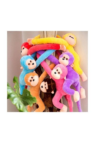 Sole Plush Monkey 70 Cm, Cute Sticking Hands 2 Pieces Different Colors