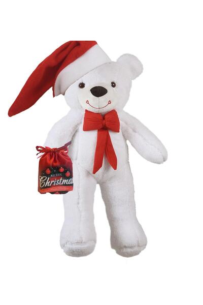 Sole 80 Cm Plush Bear - New Year's Special Concept, Bow Tie "Merry Christmas"