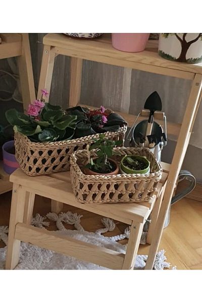 AFRALYAHOME Multi-Purpose Basket 2-Piece Wicker Organizer Towel Holder Organizer