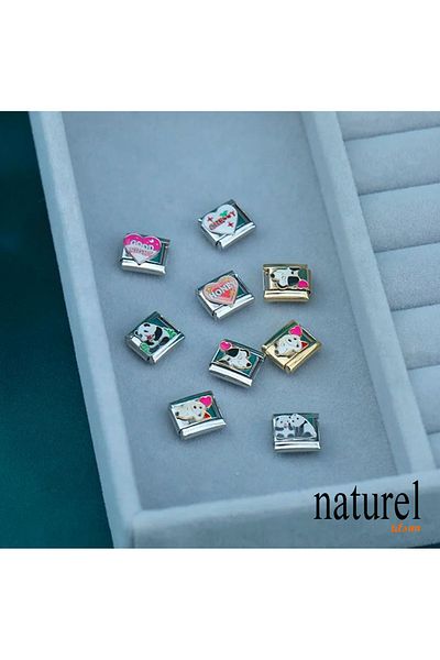 Naturel Tılsım Italian Stainless Steel 9mm Charm