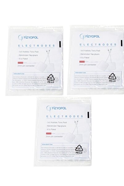 FİZYOPOL Tens Pedi Yapışkanlı Elektrod 5 X5 Cm 3 Paket