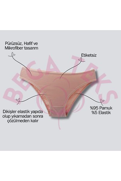 BEGA Γυναικεία εσώρουχα BEGATEKS 7 Πακέτο V6 Μοντέλο Seven Days Cotton Comfort