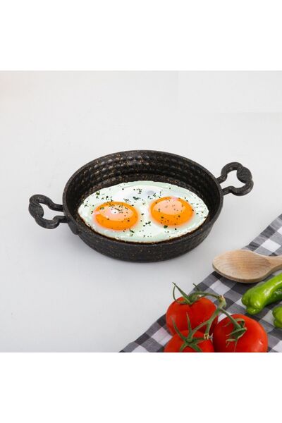 Evren 20 Cm Gold Stone Cast Iron Sahan Pan - Egg Omelette Pan