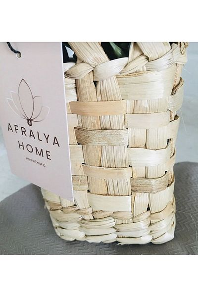 AFRALYAHOME Οργανωτής μεγάλης κουτάλας και επιτραπέζιας μαχαιροποίησης πλάτους 15 cm - Ξύλο και λαβίδες