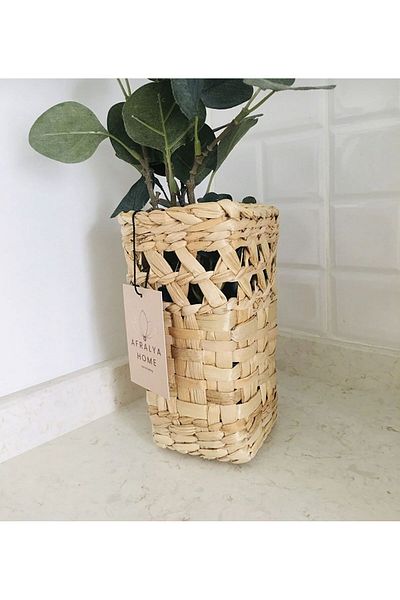 AFRALYAHOME Οργανωτής μεγάλης κουτάλας και επιτραπέζιας μαχαιροποίησης πλάτους 15 cm - Ξύλο και λαβίδες