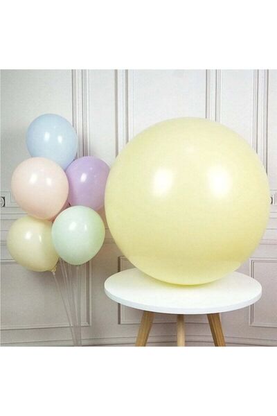 asöy بالون أصفر معكرون 18 بوصة 45 سم جامبو بالون 1 قطعة