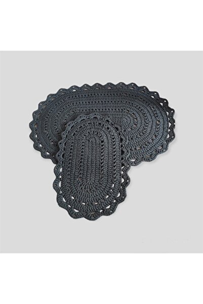 afralya home 2'li Yıkanabilir Banyo Paspası Kilim / %100 El Yapımı Örgü Banyo...