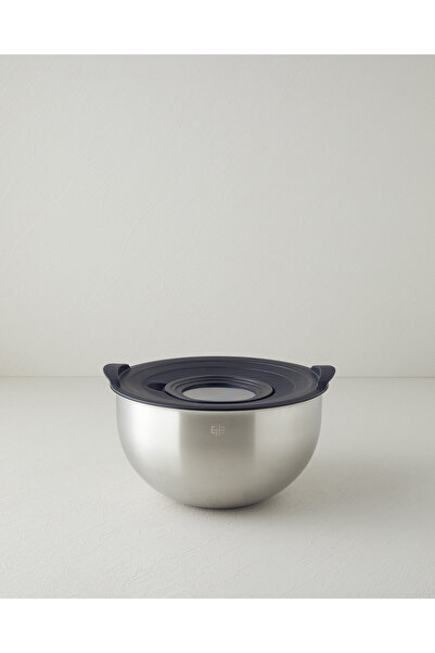 English Home 9 Pieces Inox Stainless Steel Mixing Bowl with Grater - 16-20-24 cm Silver