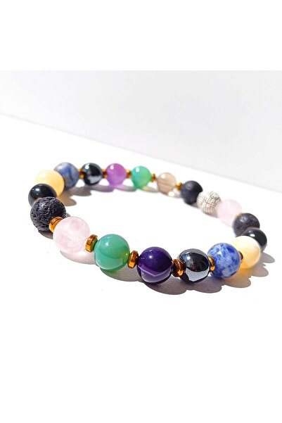 Doğal Tasarım سوار من الحجر الطبيعي للطاقة الإيجابية - موديل نسائي