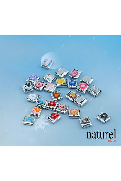 Naturel Tılsım Italian Stainless Steel 9mm Heart Charm