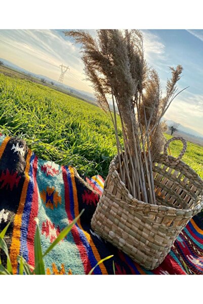 afralya home Hasır Kapı Süsü Saksılık Duvar Dekorasyonu Çiçeklik