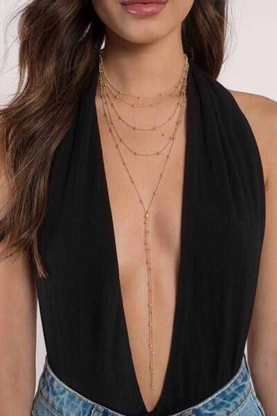 vonda wear Fantezi Taşlı Vücut Zinciri-0683