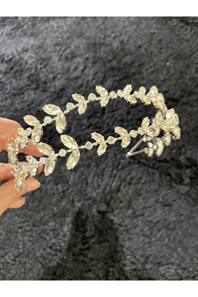 DAFNE ACCESSORY Zirkon Taşlı Helen Tarzı Gelin Tacı