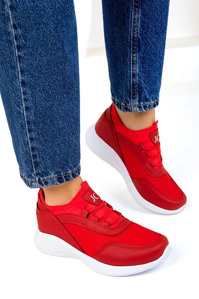 SOHO Damen Sneaker 15226 - Rot und Weiß