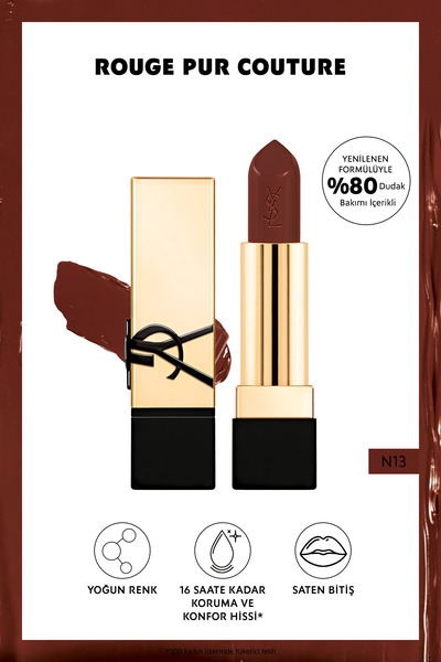 Yves Saint Laurent Rouge Pur Couture Saten Bitişli Ruj - N13 3614273945417