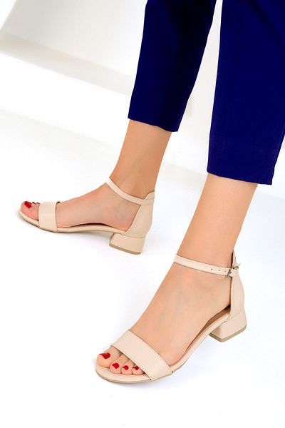 SOHO Classic Beige Women's Heeled Shoes - 19372