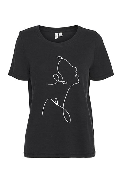 Veromoda Curve VMCMERLE O-Ausschnitt T-Shirt S/S - JRS BTQ CUR