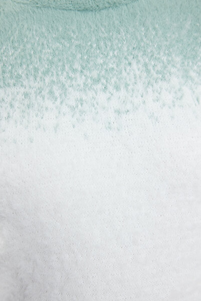 Trendyol Collection Mint Rope Knitwear Sweater - Beard/Feather, TWOAW22KZ0092