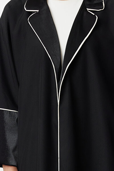 Trendyol Modest Black Woven Cap - Ferace & Abaya with Piping Detail TCTSS24KF00057