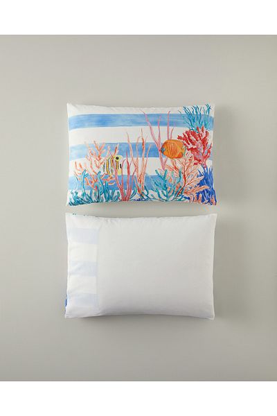English Home Blue Deep 2-Piece Pillowcase Set
