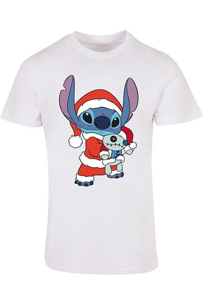 ABSOLUTE CULT Herren Lilo und Stitch - Weihnachts-Basic-T-Shirt