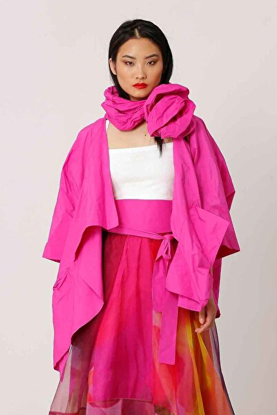 BİZE Tafta Ceket - Fuşya