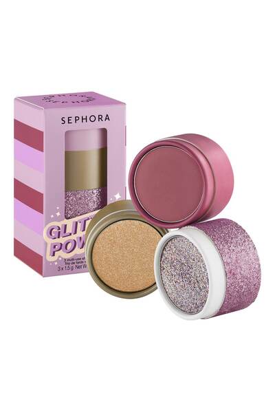SEPHORA COLLECTION Purple Glitter Power - Multi-Purpose Eyeshadow Set (3 x 1....