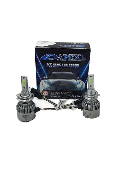 APEXİ Zenon H11 Buz Mavi Led Xenon-şimşek Etkili-10800 Lm 12000k- Yüksek Aydınlatma Gücü